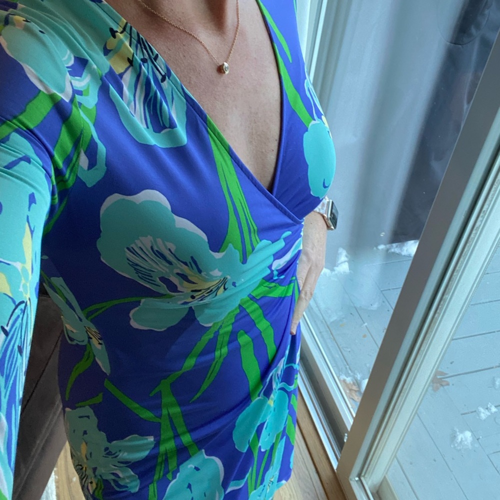 Lilly blue wrap dress small